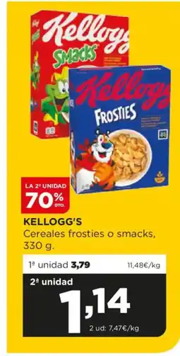 Alimerka KELLOGG'S Cereales frosties o smacks oferta