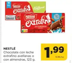 Alimerka NESTLÉ Chocolate con leche extrafino avellanas o con almendras oferta