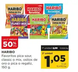 Alimerka HARIBO Favoritos pica sour, classic o mix, ositos de oro o pica o regaliz oferta
