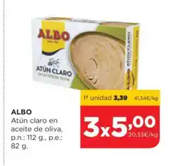 Alimerka ALBO Atún claro en aceite de oliva oferta