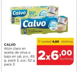 Alimerka CALVO Atún claro en aceite de oliva o bajo en sal oferta