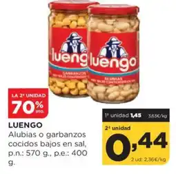 Alimerka LUENGO Alubias o garbanzos cocidos bajos en sal oferta
