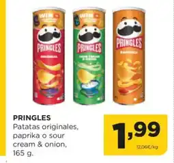 Alimerka PRINGLES Patatas originales, paprika o sour cream & onion oferta