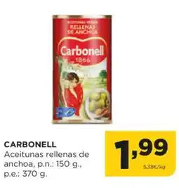 Alimerka CARBONELL Aceitunas rellenas anchoa oferta