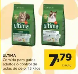 Alimerka ULTIMA Comida para gatos adultos o control de bolas de pelo oferta