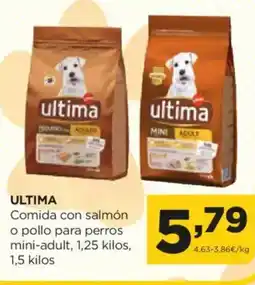 Alimerka ULTIMA Comida con salmón o pollo para perros oferta