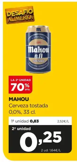 Alimerka MAHOU Cerveza tostada oferta