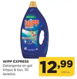 Alimerka WIPP EXPRESS Detergente en gel limpio & liso, 70 lavados oferta