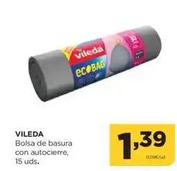 Alimerka VILEDA Bolsa de basura con autocierre oferta