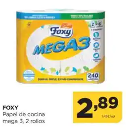 Alimerka FOXY Papel de cocina mega 3, 2 rollos oferta