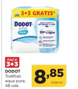 Alimerka DODOT Toallitas aqua pure oferta
