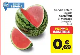 Carrefour Sandía entera rayada oferta