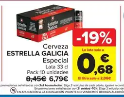 Carrefour ESTRELLA GALICIA Cerveza oferta