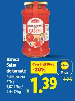 Lidl Baresa Salsa de tomate oferta