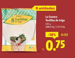 Lidl LA CESTERA Tortilla de trigo oferta