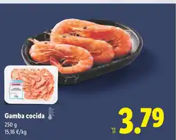 Lidl Gamba cocida oferta