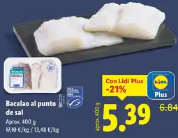Lidl Bacalao al punto de sal oferta