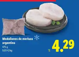 Lidl Medallones de merluza argentina oferta