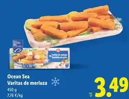Lidl OCEAN SEA Varitas de merluza oferta