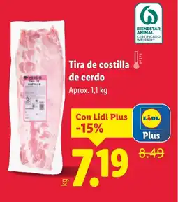 Lidl Tira de costilla de cerdo oferta