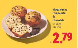 Lidl Magdalenas con pepitas de chocolate oferta