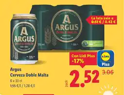Lidl ARGUS Cerveza Doble Malta oferta