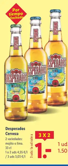 Lidl DESPERADOS Cerveza oferta