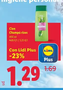 Lidl CIEN Champú rizos oferta