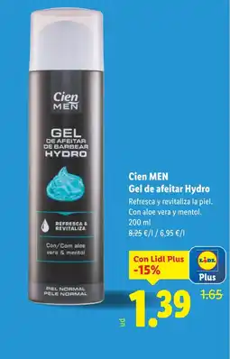 Lidl CIEN Men Gel de afeitar Hydro oferta