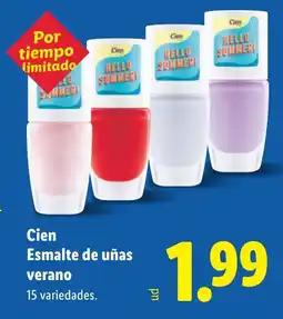 Lidl CIEN Esmalte de uñas verano oferta
