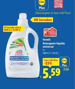 Lidl FORMIL Detergente líquido universal oferta