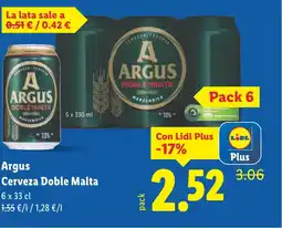 Lidl ARGUS Cervesa Doble Malta oferta