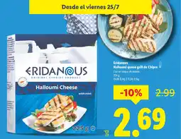 Lidl ERIDANOUS Halloumi queso grill de Chipre oferta