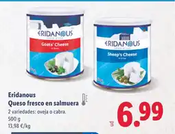 Lidl ERIDANOUS Queso fresco en salmuera oferta