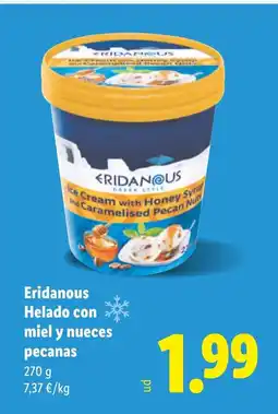Lidl ERIDANOUS Helado con miel y nueces pecanas oferta