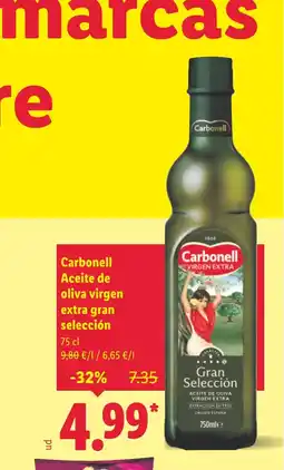 Lidl CARBONELL Aceite de oliva virgen extra gran selección oferta