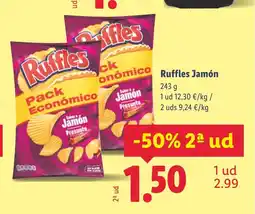 Lidl RUFFLES Jamón oferta