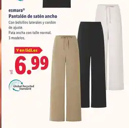 Lidl ESMARA Pantalón de satén ancho oferta