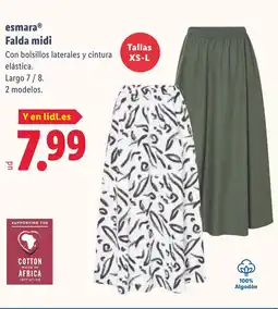 Lidl ESMARA Falda midi oferta