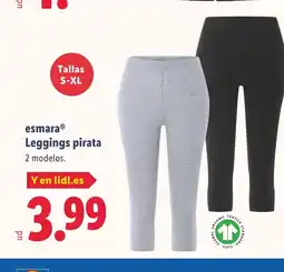 Lidl ESMARA Leggings pirata oferta