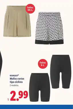 Lidl ESMARA Mallas cortas tipo ciclista oferta