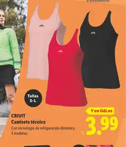 Lidl CRIVIT Camiseta técnica oferta