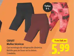 Lidl CRIVIT Mallas técnicas oferta