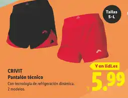 Lidl CRIVIT Pantalón técnico oferta