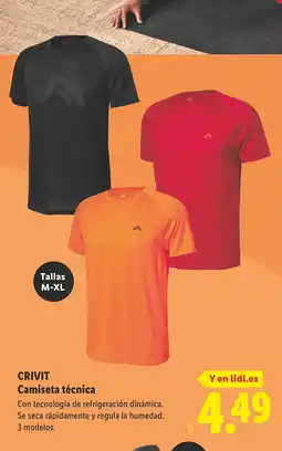 Lidl CRIVIT Camiseta técnica oferta