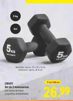 Lidl CRIVIT Set de 2 mancuernas oferta