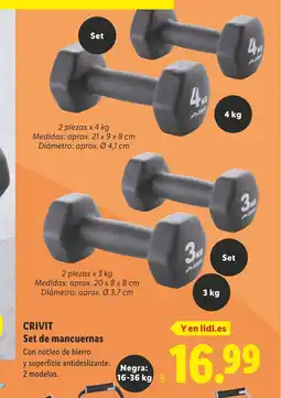 Lidl CRIVIT Set de mancuernas oferta