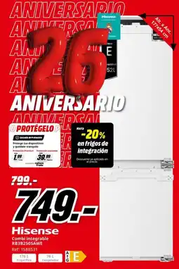 MediaMarkt HISENSE Combi integrable RB3B250SAWE oferta