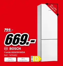 MediaMarkt BOSCH Combi KGN39VWDA oferta