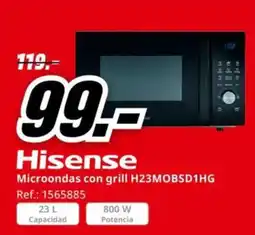 MediaMarkt HISENSE Microondas con grill H23MOBSD1HG oferta